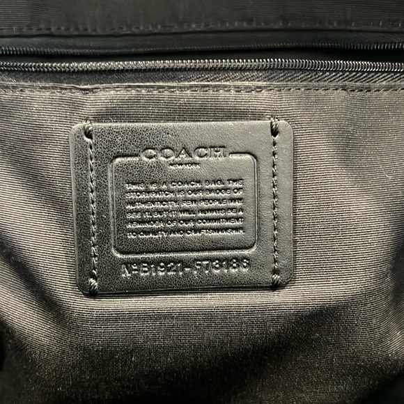 Coach Signature Small Black Backpack 🎒 Nylon and Leather - Unisex - Picture 7 of 14